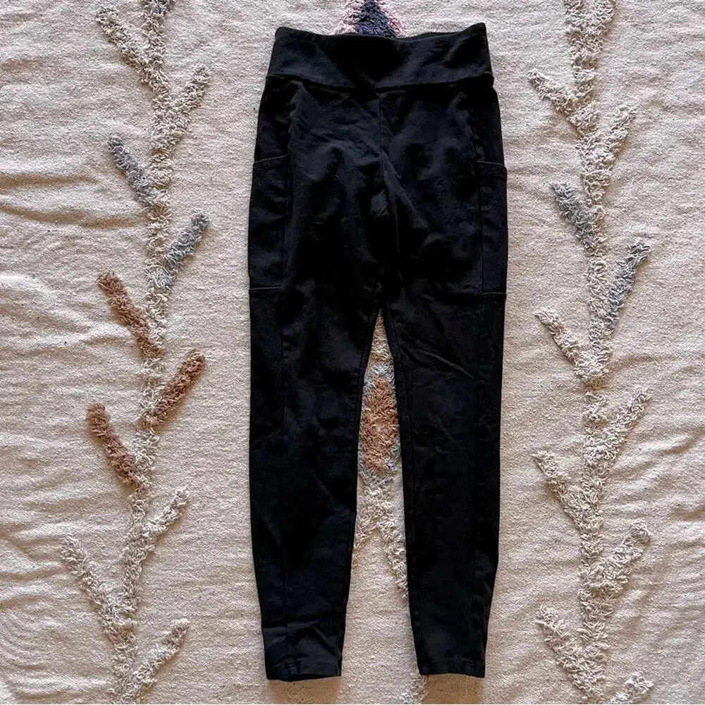 Art Class Black Leggings hip pockets casual kids girls size medium M 8